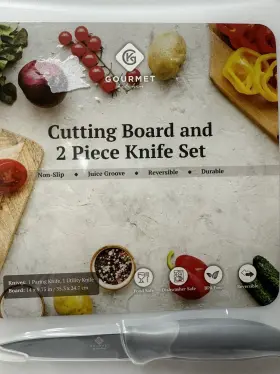840034287868 GOURMET KITCHEN Cutting Board Knife Paring Juice #2
