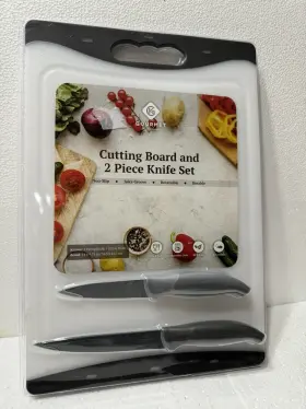 840034287868 GOURMET KITCHEN Cutting Board Knife Paring Juice