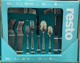 624636363614 GOURMET SETTINGS Silverware Resto Steel Flatware