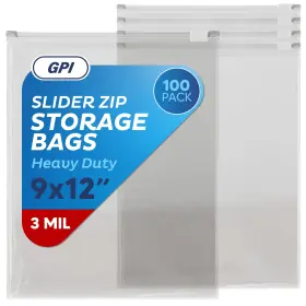 B09RS2LV2W GPI POLY Slider Food Storage Bags Mil Freezer Safe