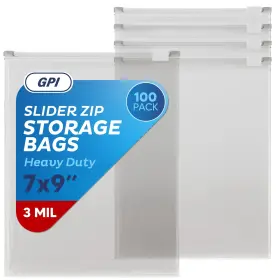 B0D92ZN1DW GPI POLY Slider Food Storage Sandwich Bags Mil