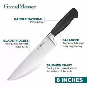 711221226246 GRANDMESSER Chef Knife Kitchen Carbon Steel #3