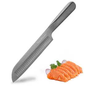 753272095228 GRANDMESSER Santoku Knife Chef High Carbon Steel