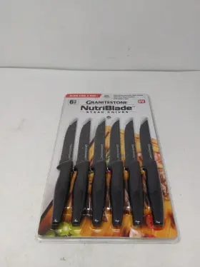 080313087233 GRANITESTONE Nutriblade Steak Knives Handles