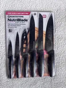 7969 GRANITESTONE Nutriblade Knife Set Steel Stick