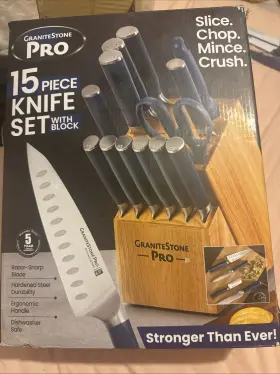 080313080708 GRANITESTONE PRO Nutriblade Knife Set Kitchen