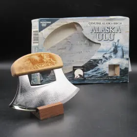 742691920075 GREAT ALASKA ULU COMPANY Knife Wood Handle Stand