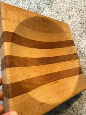791218017606 GREAT ALASKA ULU COMPANY Chopping Bowl Birch #2
