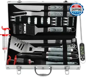 B0DSHZ1JPL GRILLJOY Bbq Grill Tools Set Thermometer Injector