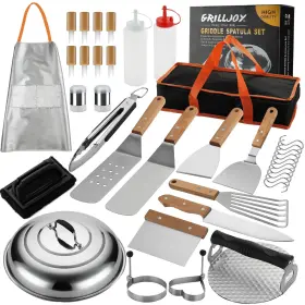 GRILLJOY-D07-A01 GRILLJOY Flat Top Griddle Tools Set Spatulas