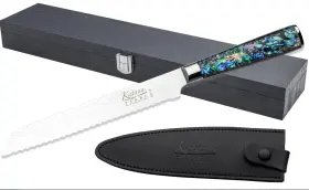 KP-16 GRUNWERG Katana Pearl Kitchen Knives Bread Knife Damasc