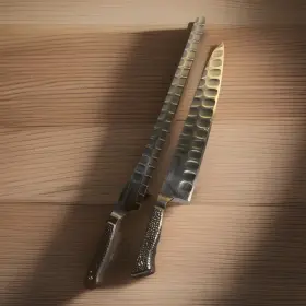 591300 GURESUTEN Glestain Knife Set Salmon Slicer Gyuto