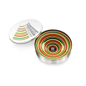 683770647363 GURLIDEO Round Cookie Cutter Set Steel Circle