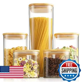 B0FDFGJ4ZQ GURUDAR Glass Spaghetti Pasta Storage Container