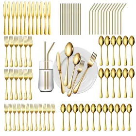 761736065793 GUTUWELLEA Silverware Service Flatware Set Steel