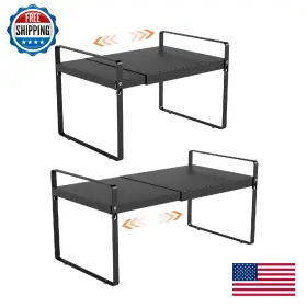 B0DZBB8S6B GZQIUYI Expandable Shelf Organizer Blac