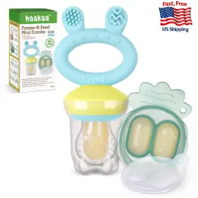 B0836XKL7Y HAAKAA Baby Fruit Food Feeder Mini Freezer Nibble