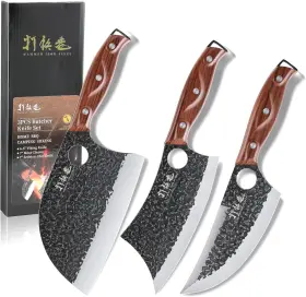 711181836783 HAMMER IRON ALLEY Butcher Knife Set Meat Cleaver