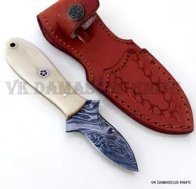 3521 HANDMADE Damascus Oyster Shucker Knife Shucking Tool #2