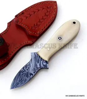 3521 HANDMADE Damascus Oyster Shucker Knife Shucking Tool #3