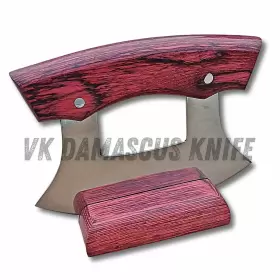 3824 HANDMADE Ulu Knife Alaskan Pizza Cutter Rocker Mezzaluna