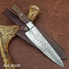 760627588434 HANDMADE Steel Chef Knife Etching Blade