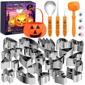 HEUSKD002OR HANGERSPACE Carving Halloween Pumpkin Tools Steel