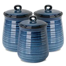 B0CDR6V5BH HASENSE Ceramic Kitchen Canisters Set Airtight Lid