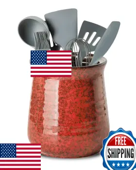 B0CKHLLKMG HASENSE Ceramic Utensil Holder Countertop Crock