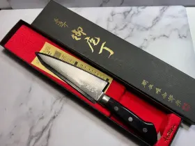 HD-4D HATTORI Damascus Honesuki Boning Knife Seki Pakka