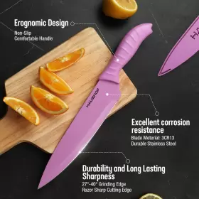 820909682585 HAUSHOF Kitchen Knife Set Colorful Knives #3