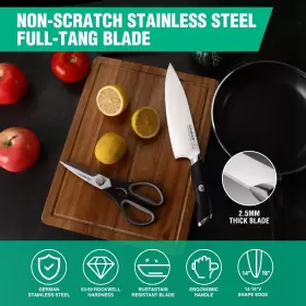 820909685135 HAUSHOF Kitchen Knife Set Block Steel Wit #3