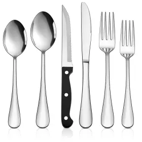 DFD4 HAWARE Silverware Set Steak Knives Steel Flatware