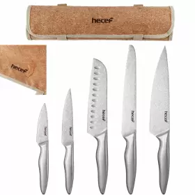 0013010 HECEF Kitchen Knife Set Steel Blades Chef Covers