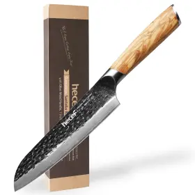 15313 HECEF Damascus Chef Knife Sharp Carbon Steel