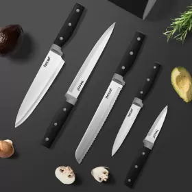 27321 HECEF Kitchen Knife Set Steel Block #2