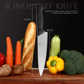 27612 HECEF Chef Knife Ultra Sharp Ergonomic Handle #3
