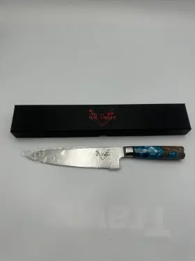28830 HECEF Void Blades Chef Knife Damascus Steel Handle #3