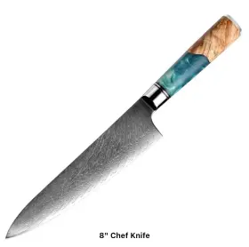 28830 HECEF Void Blades Chef Knife Damascus Steel Handle