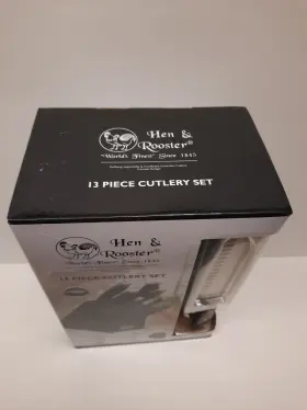 HRI-028 HEN ROOSTER Block Knife Set