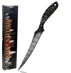 Fb-x HERCULES KNIVES Forged Damascus Steel Blank Blade Fillet