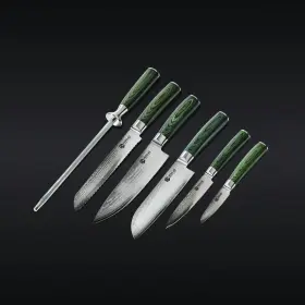 HC6DK HEXCLAD Essential Damascus Steel Knife Set Magnetic
