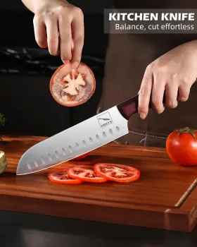 602581478584 HINYE Chef Knife Ultra Sharp Santoku Kitchen #2