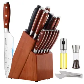 972548252170 HISSF Kitchen Knife Set High Carbon Steel