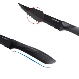 972548252217 HISSF Steak Knives Set Serrated Steel Sharp #2