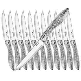 972548252231 HISSF Serrated Steak Knives Set Steel Sharp