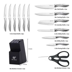 972548252729 HISSF Knife Set Kitchen Block #2