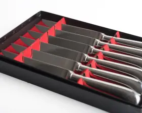 HOF4 HOFFRITZ Piston Handle Steak Knives Box Set #2