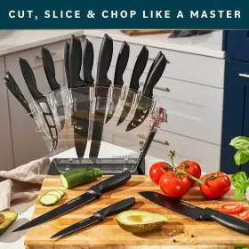 13PC HOME HERO Kitchen Knife Set Sharpener High Carbon Steel #3