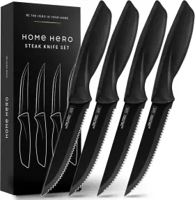 HHKS0139 HOME HERO Steak Knives Sharp Set High Carbon